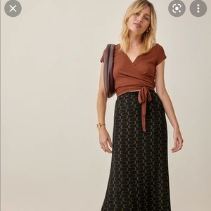 NWOT Reformation Flora Top, Rust S